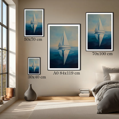 MYSTBIT ART | Sailing Geometry Art Print Wall Art
