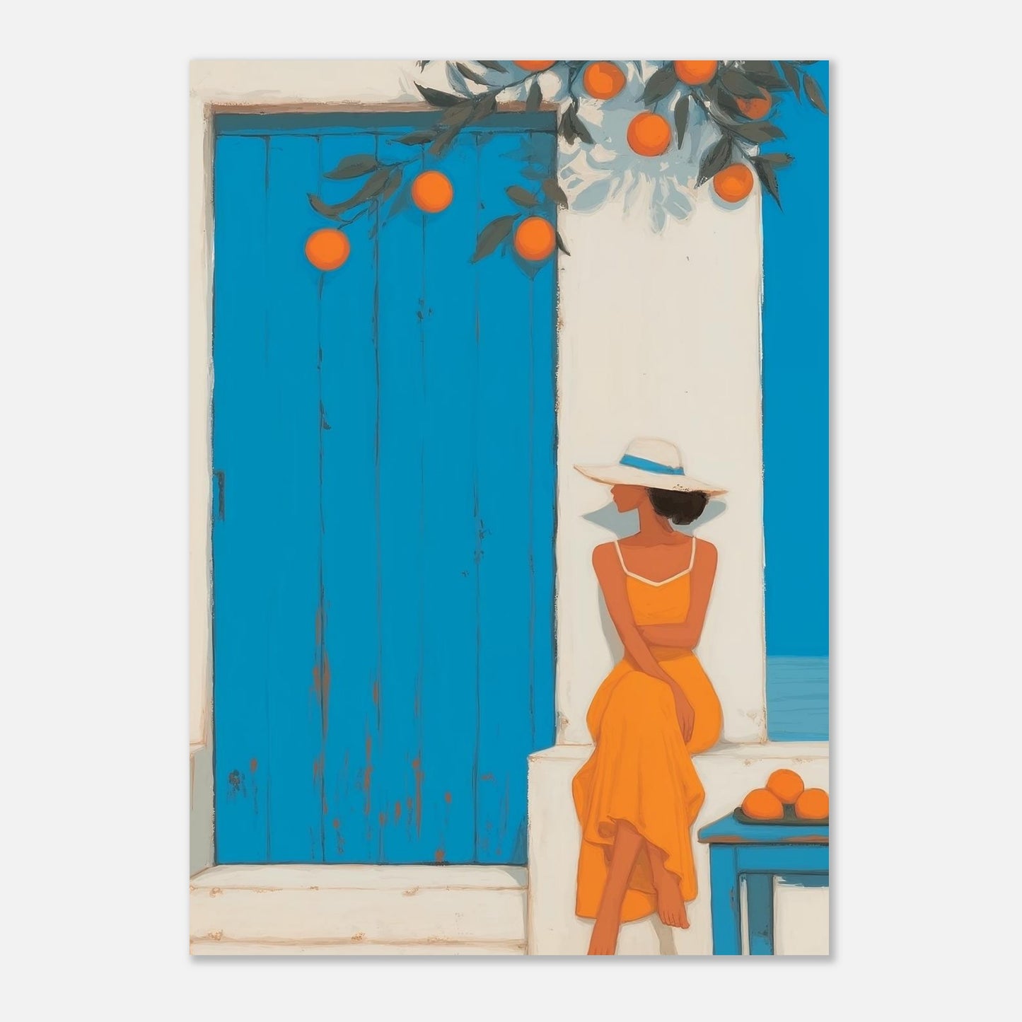 MYSTBIT ART | Santorini Stillness Art Print Wall Art