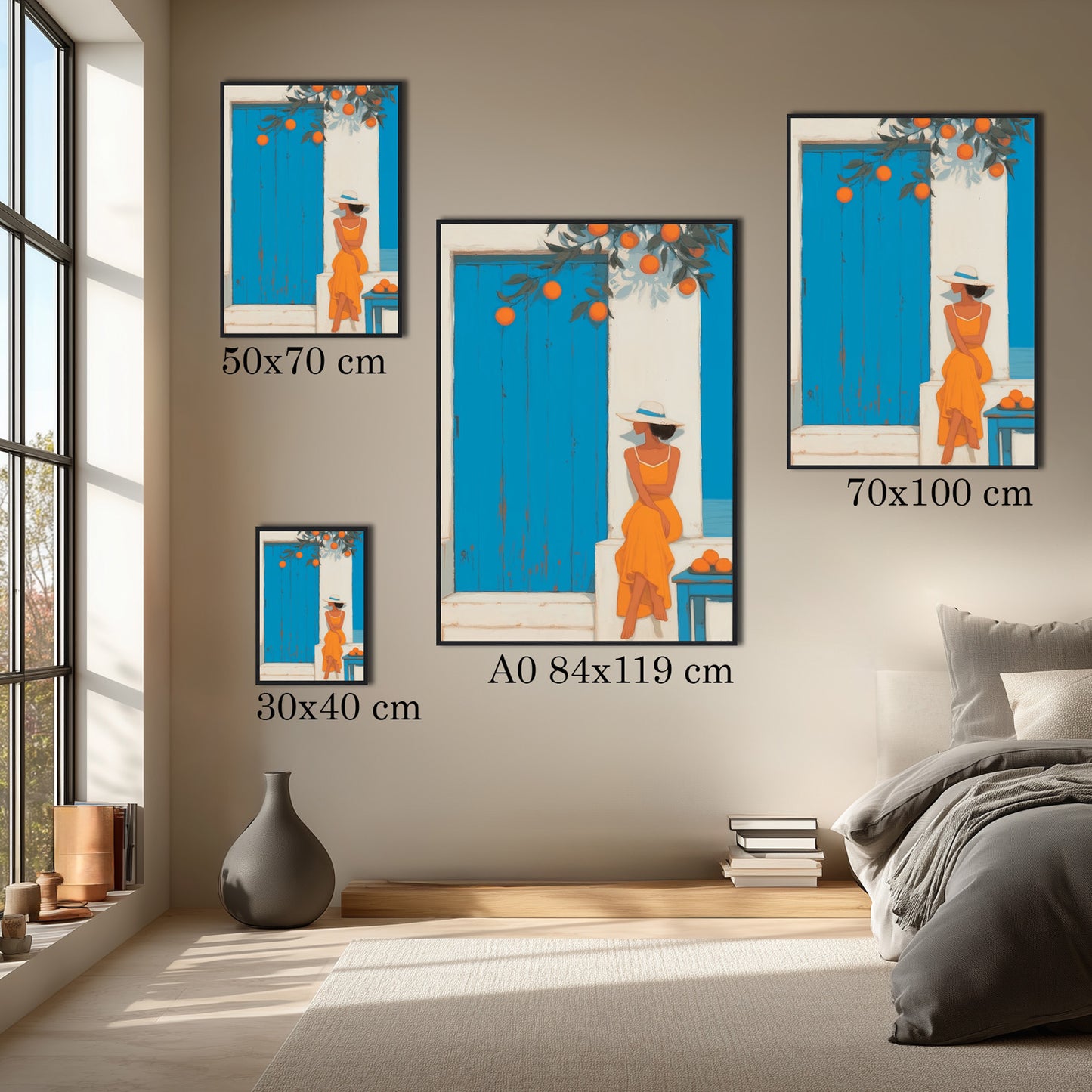 MYSTBIT ART | Santorini Stillness Art Print Wall Art