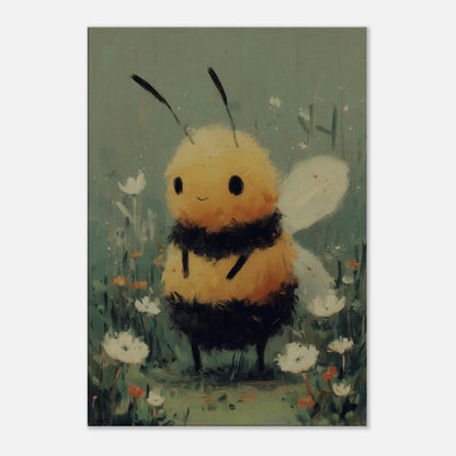 MYSTBIT ART | Smiling Honeybee Canvas Print Wall Art