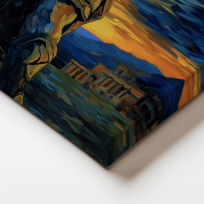 MYSTBIT ART | Spartan Gatekeeper Canvas Print Wall Art