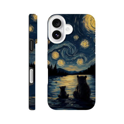 MYSTBIT ART | Starry Bear Night iPhone Case-MYSTBIT ART