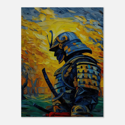 MYSTBIT ART | Sunburst Samurai Art Print Wall Art