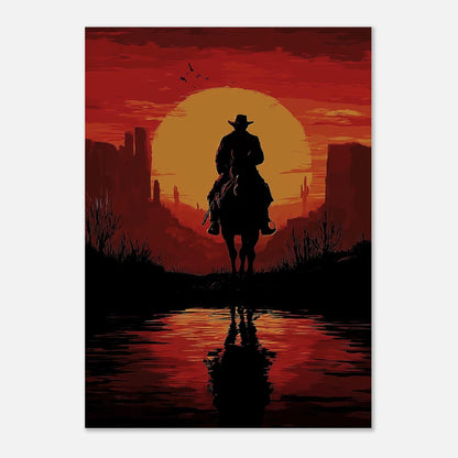 MYSTBIT ART | Sunset Outlaw Art Print Wall Art