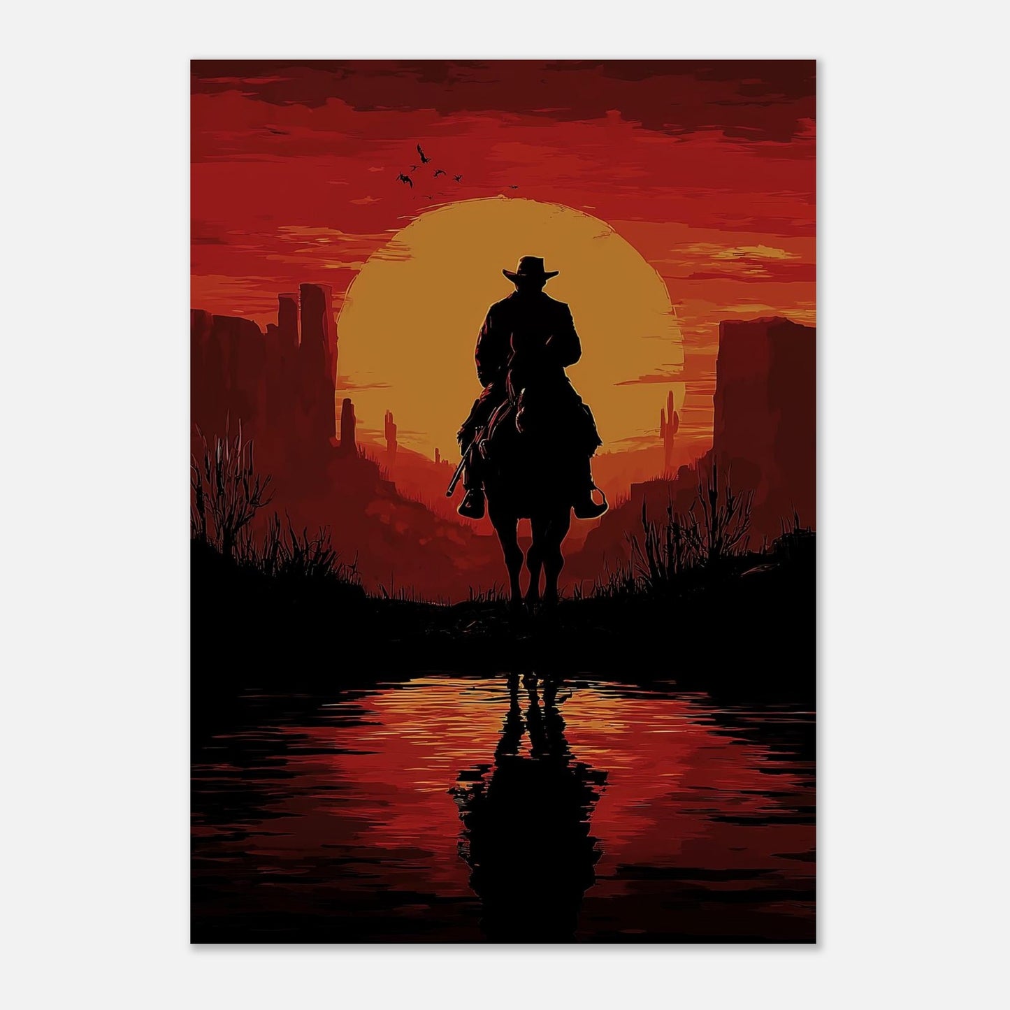 MYSTBIT ART | Sunset Outlaw Art Print Wall Art
