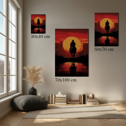 MYSTBIT ART | Sunset Outlaw Canvas Print Wall Art