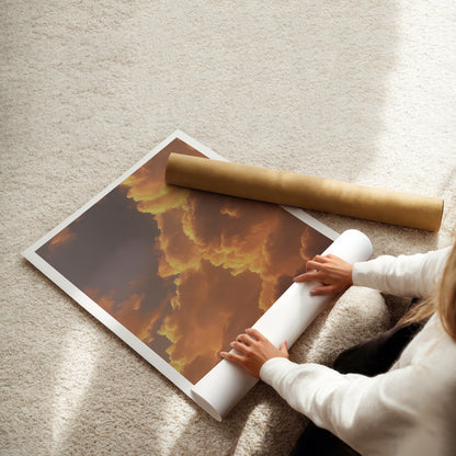 MYSTBIT ART | Sunset in Clouds Art Print Wall Art