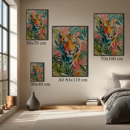 MYSTBIT ART | Tropical Tiger Eyes Art Print Wall Art