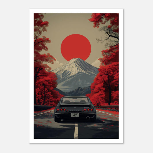 MYSTBIT ART | Vintage Fuji Drive Art Print Wall Art
