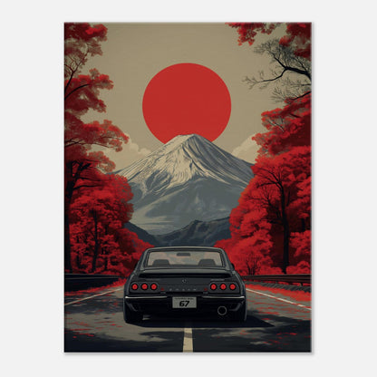 MYSTBIT ART | Vintage Fuji Drive Canvas Print Wall Art