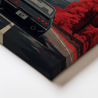 MYSTBIT ART | Vintage Fuji Drive Canvas Print Wall Art