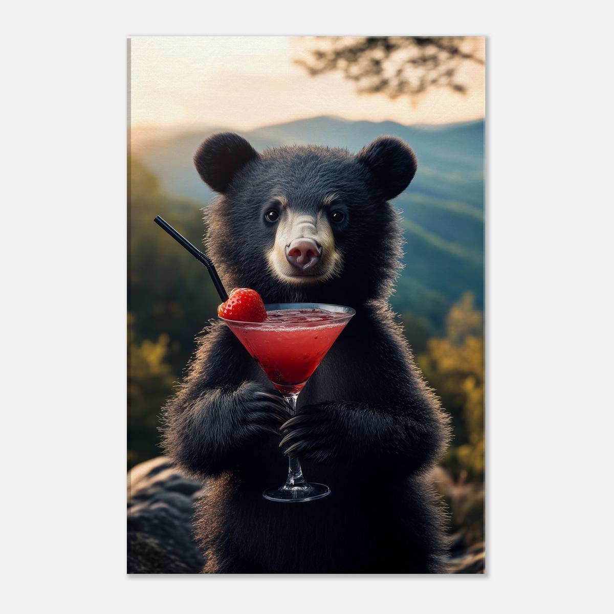 Bear’s Cocktail Hour | Canvas-MystBit Store