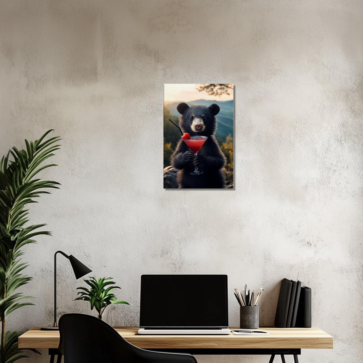 Bear’s Cocktail Hour | Canvas-MystBit Store