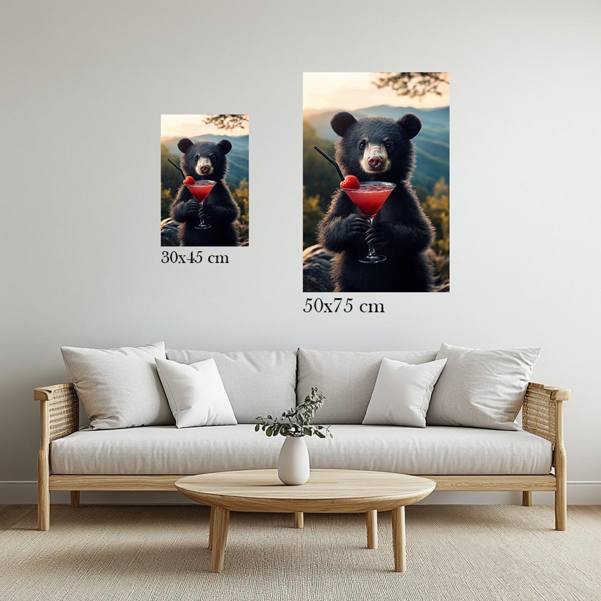 Bear’s Cocktail Hour | Canvas-MystBit Store