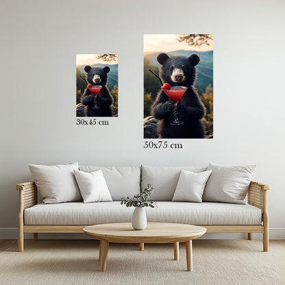Bear’s Cocktail Hour | Canvas-MystBit Store