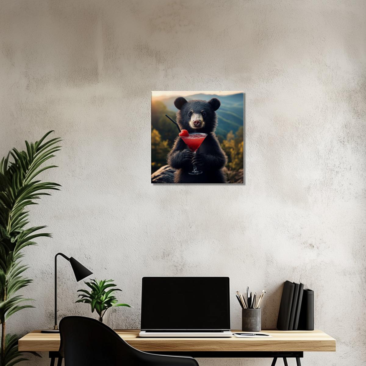 Bear’s Cocktail Hour | Canvas-MystBit Store