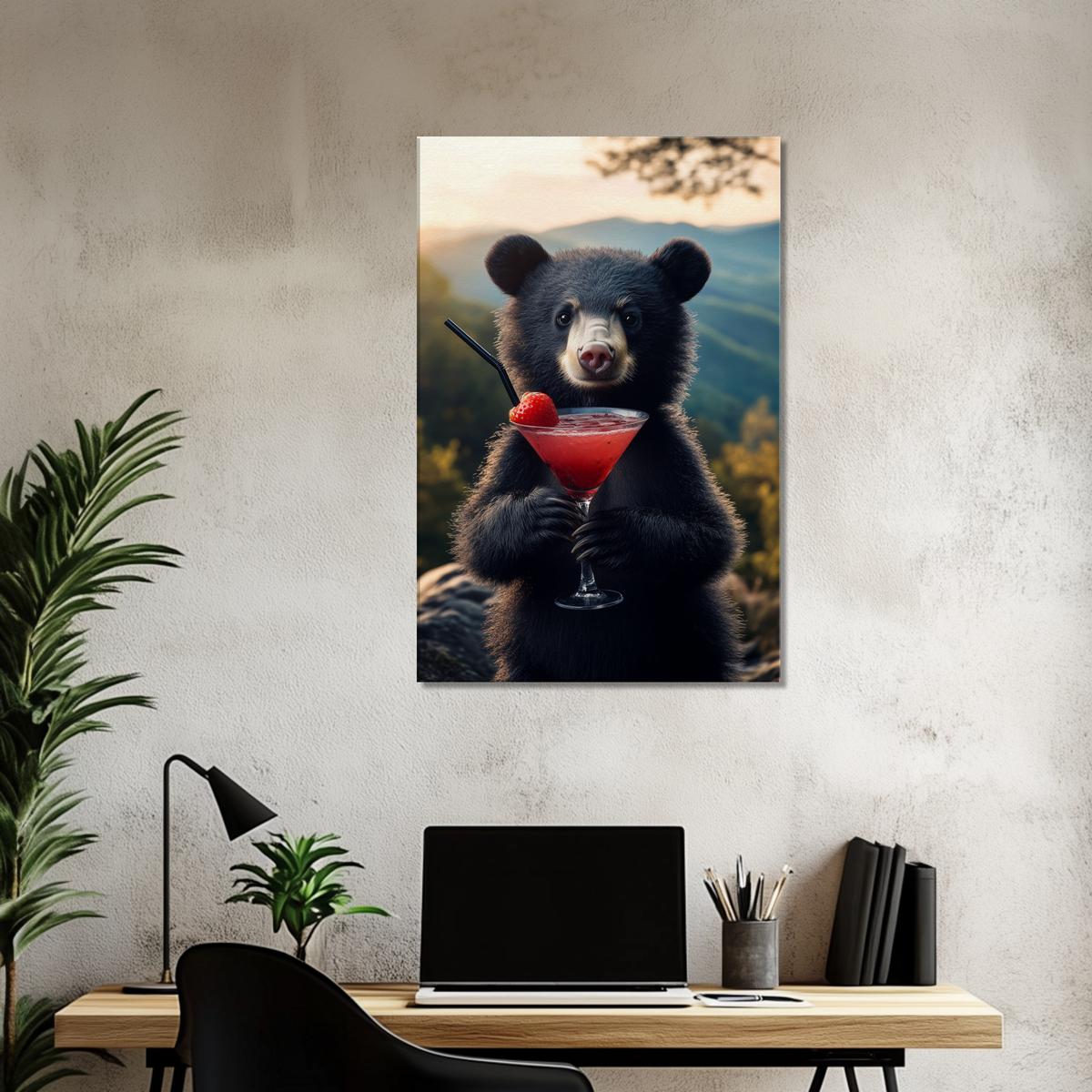 Bear’s Cocktail Hour | Canvas-MystBit Store