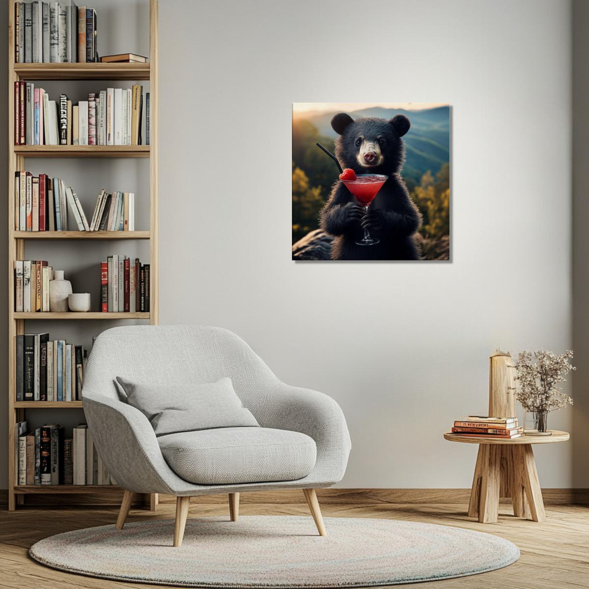 Bear’s Cocktail Hour | Canvas-MystBit Store