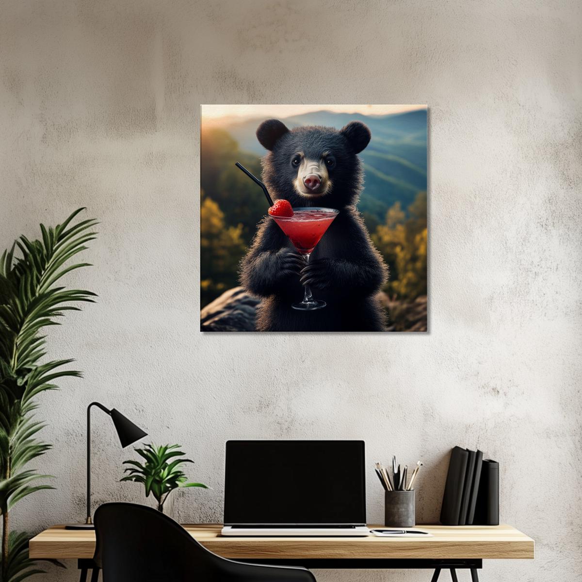 Bear’s Cocktail Hour | Canvas-MystBit Store
