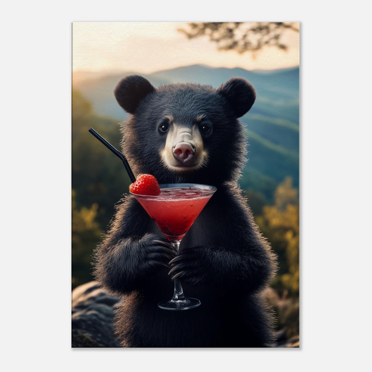 Bear’s Cocktail Hour | Canvas-MystBit Store