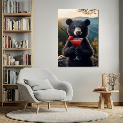 Bear’s Cocktail Hour | Canvas-MystBit Store
