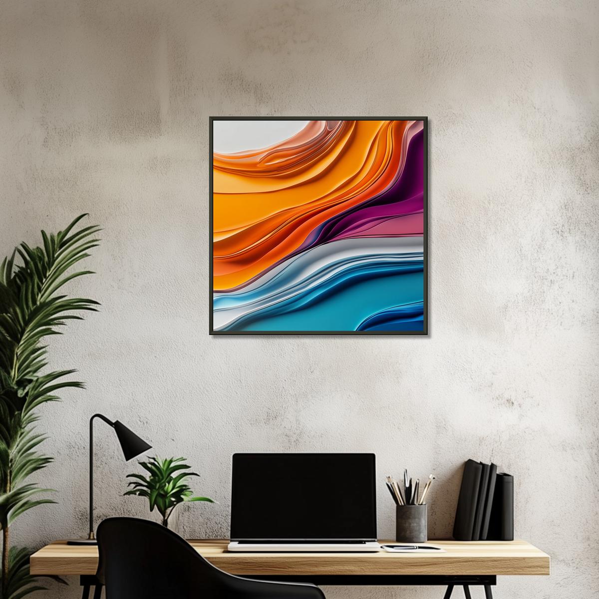 Colorful Fluidity | Metal Frame-MystBit Store