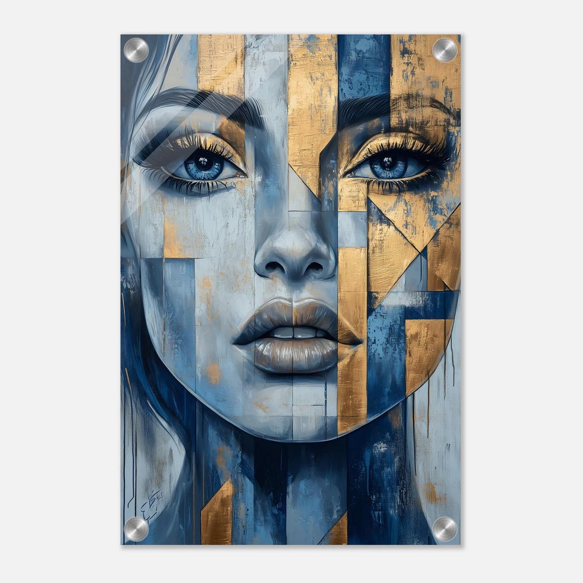 Gold and Geometry | Acrylic Glass-MystBit Store