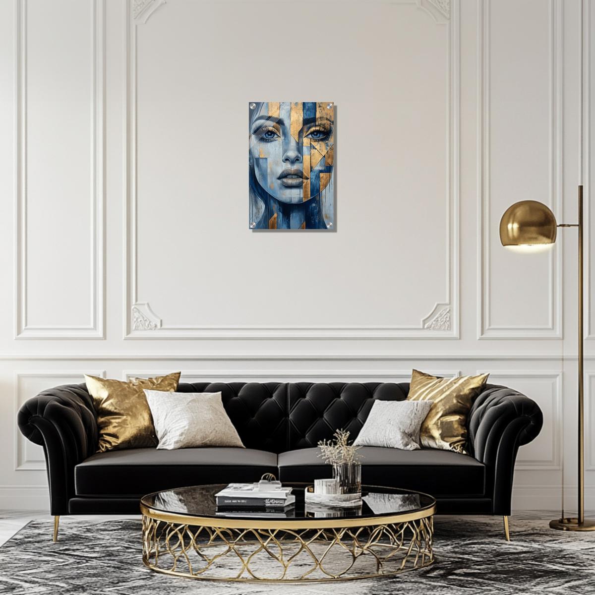 Gold and Geometry | Acrylic Glass-MystBit Store