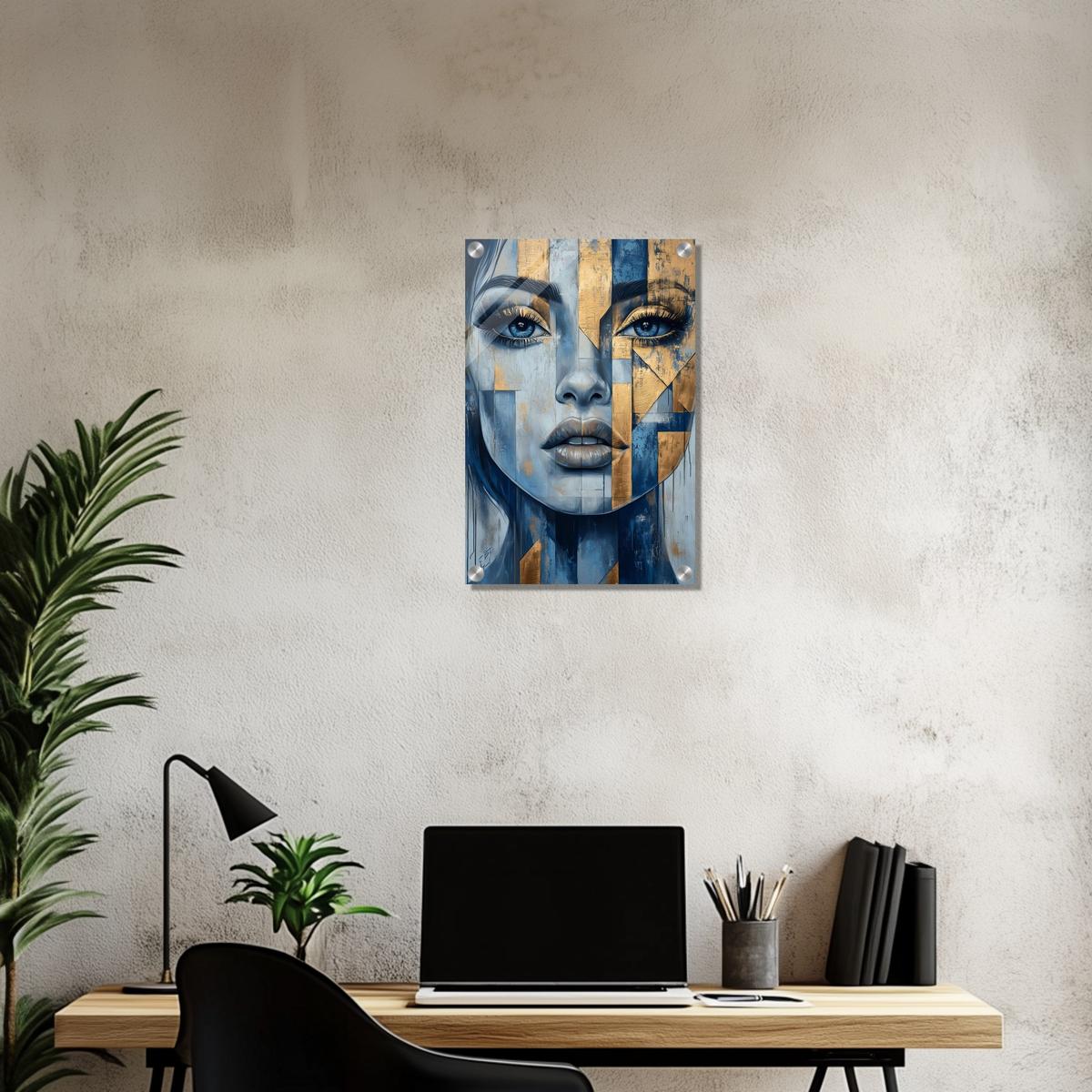 Gold and Geometry | Acrylic Glass-MystBit Store