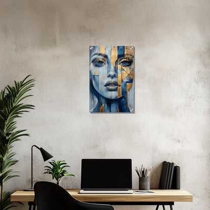 Gold and Geometry | Acrylic Glass-MystBit Store