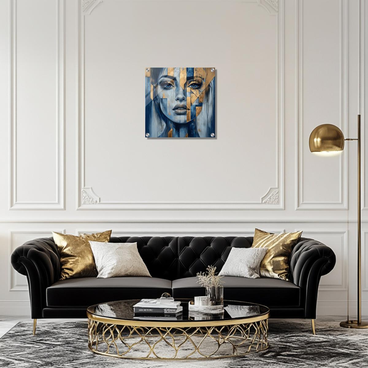 Gold and Geometry | Acrylic Glass-MystBit Store