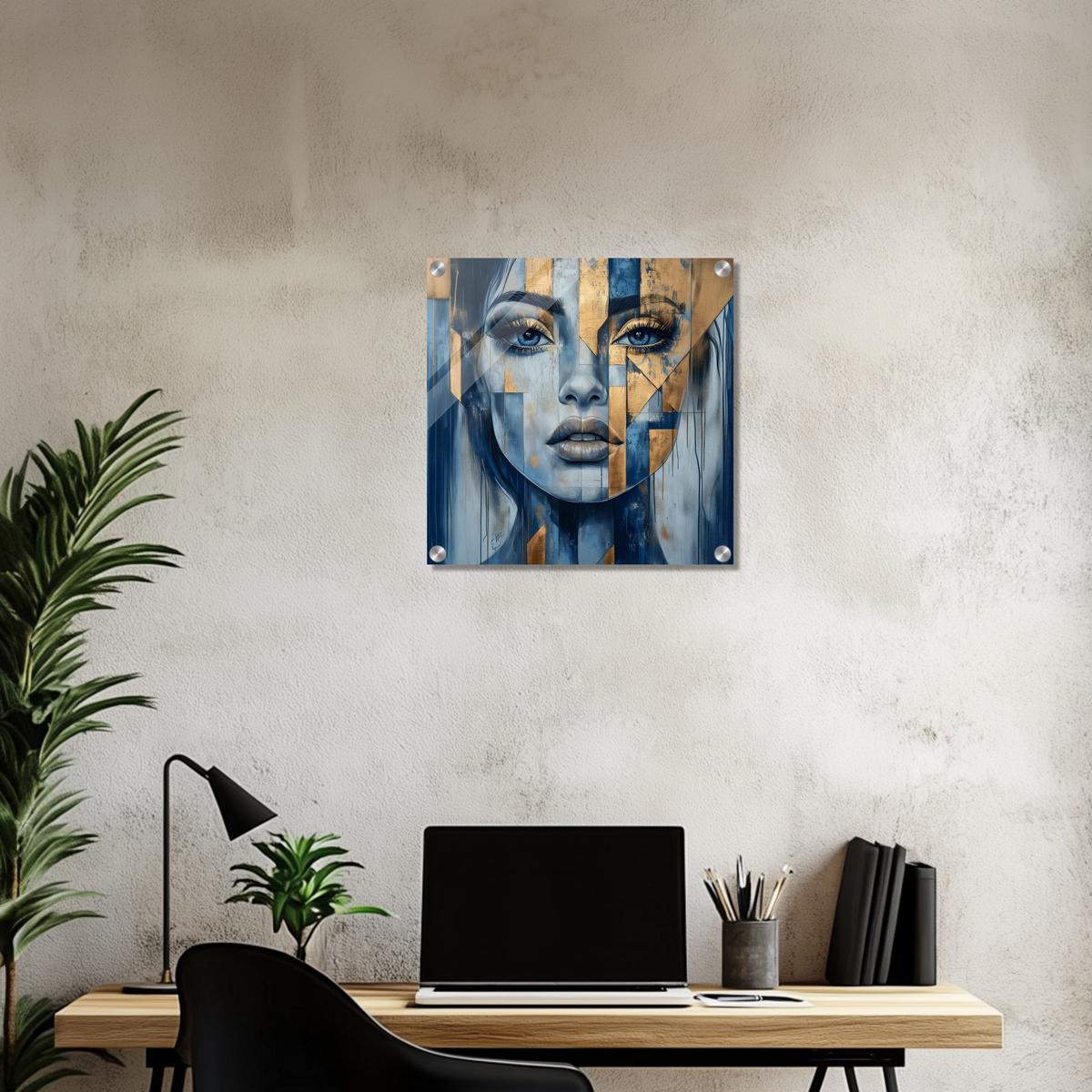 Gold and Geometry | Acrylic Glass-MystBit Store