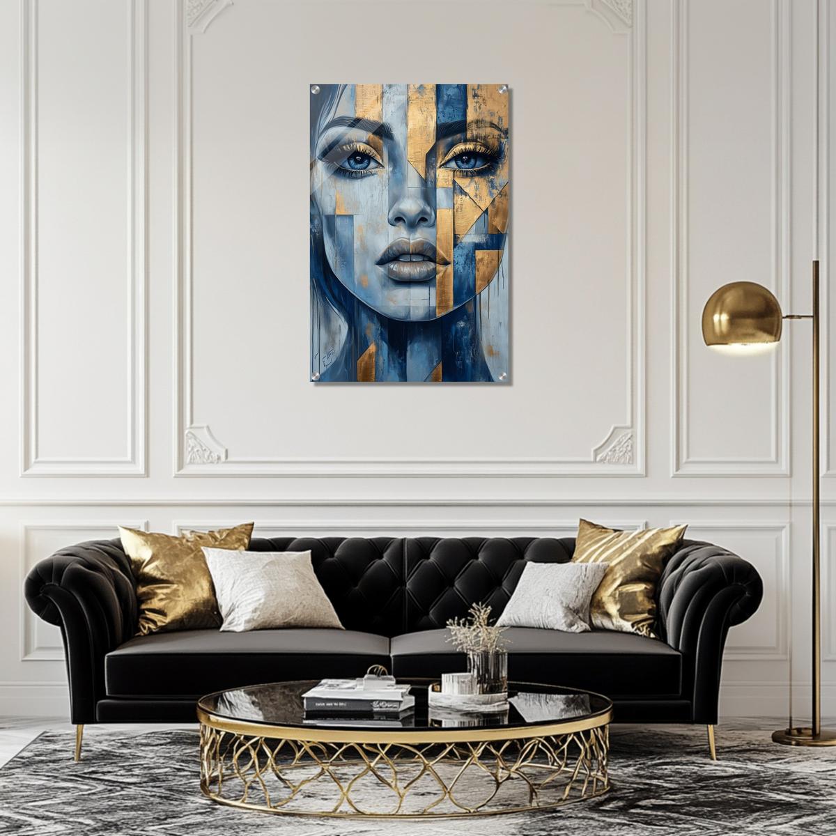 Gold and Geometry | Acrylic Glass-MystBit Store