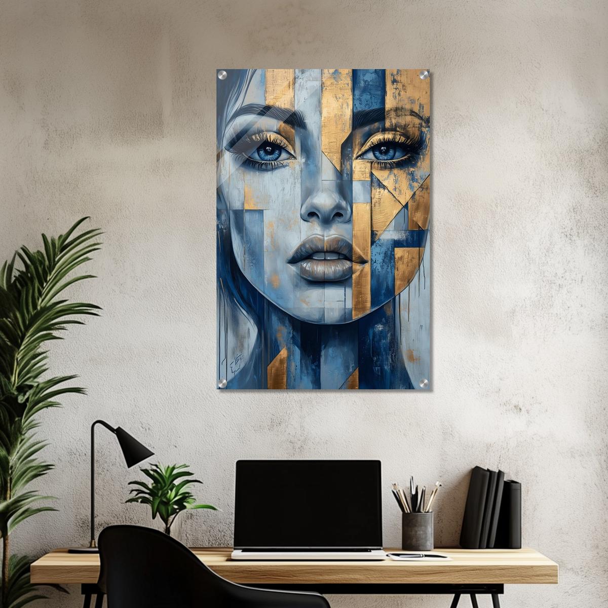 Gold and Geometry | Acrylic Glass-MystBit Store
