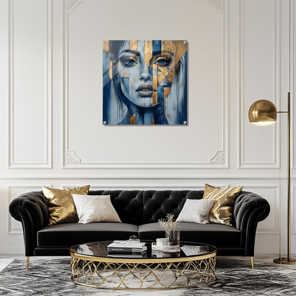 Gold and Geometry | Acrylic Glass-MystBit Store