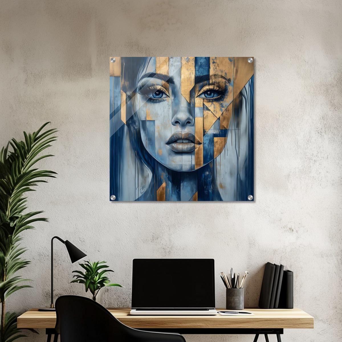 Gold and Geometry | Acrylic Glass-MystBit Store