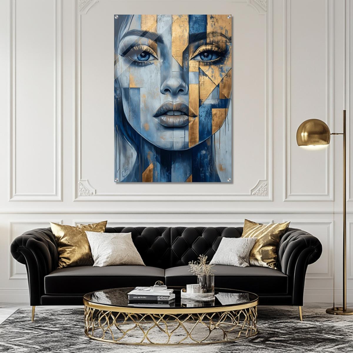 Gold and Geometry | Acrylic Glass-MystBit Store