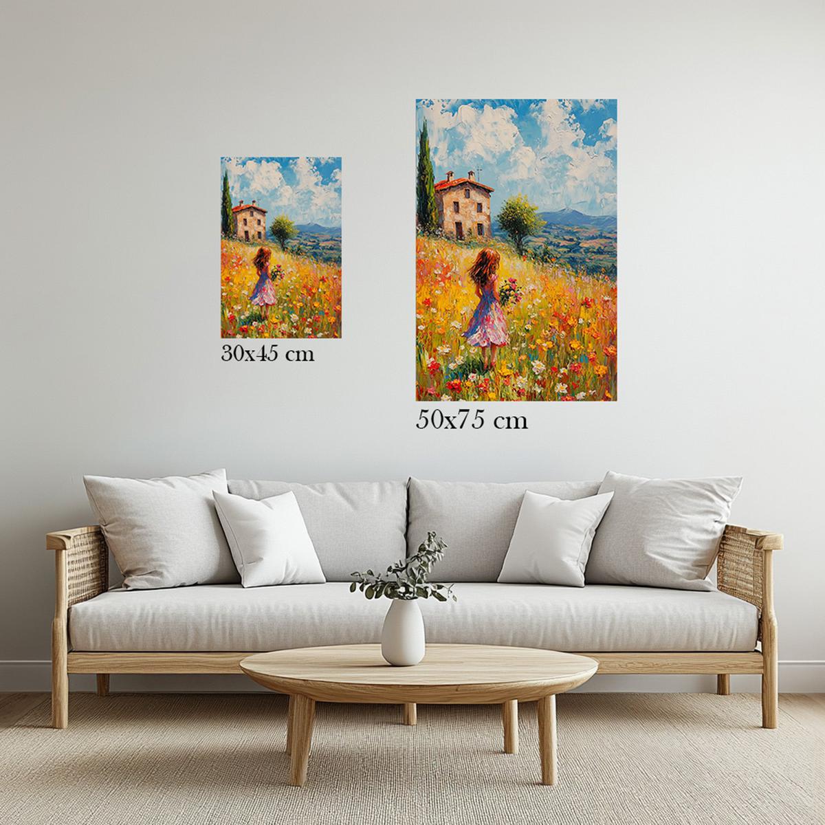 Golden Meadow Stroll | Acrylic Glass-MystBit Store