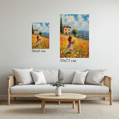 Golden Meadow Stroll | Acrylic Glass-MystBit Store