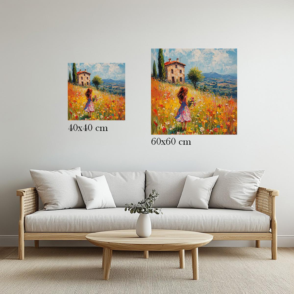 Golden Meadow Stroll | Acrylic Glass-MystBit Store