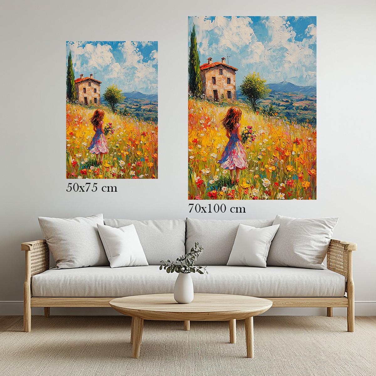 Golden Meadow Stroll | Acrylic Glass-MystBit Store