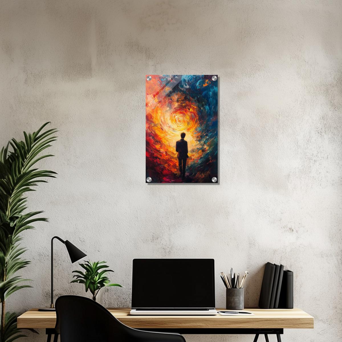 Journey through fiery Flames | Acrylic Glass-MystBit Store