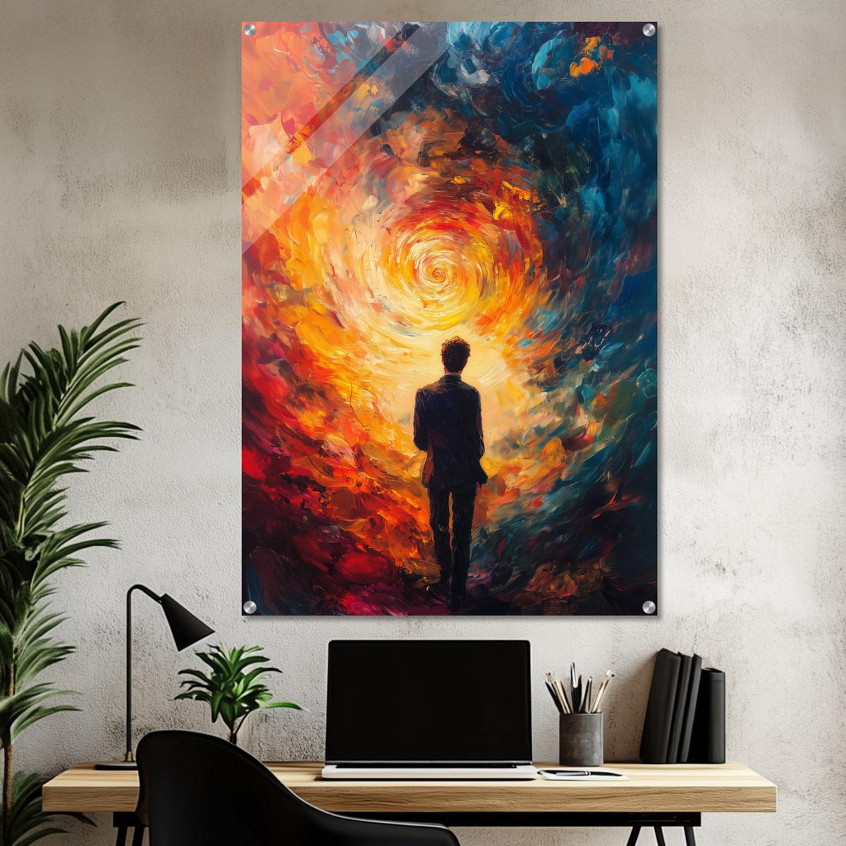 Journey through fiery Flames | Acrylic Glass-MystBit Store