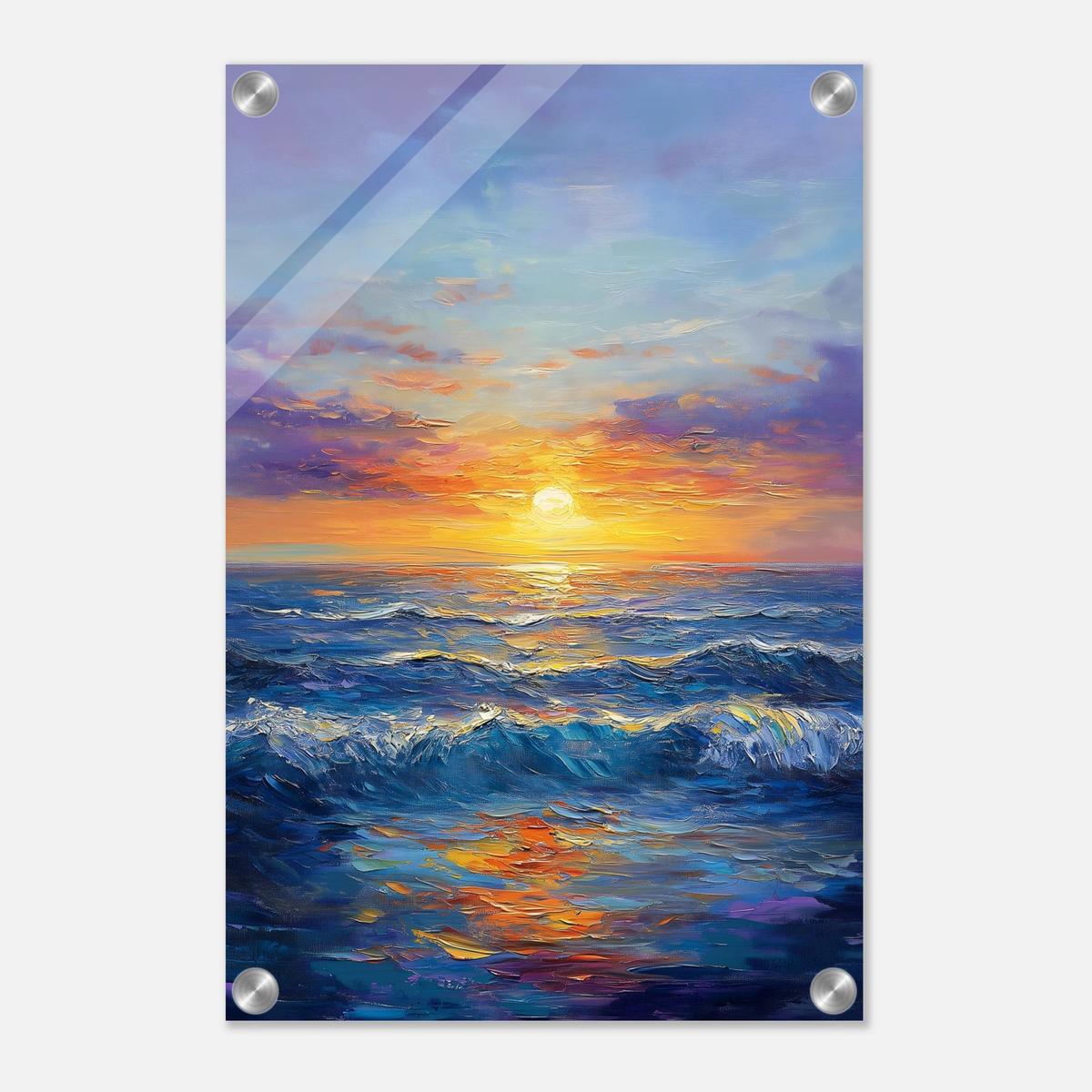 Ocean Horizon Glow | Acrylic Glass-MystBit Store