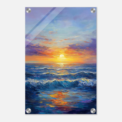 Ocean Horizon Glow | Acrylic Glass-MystBit Store