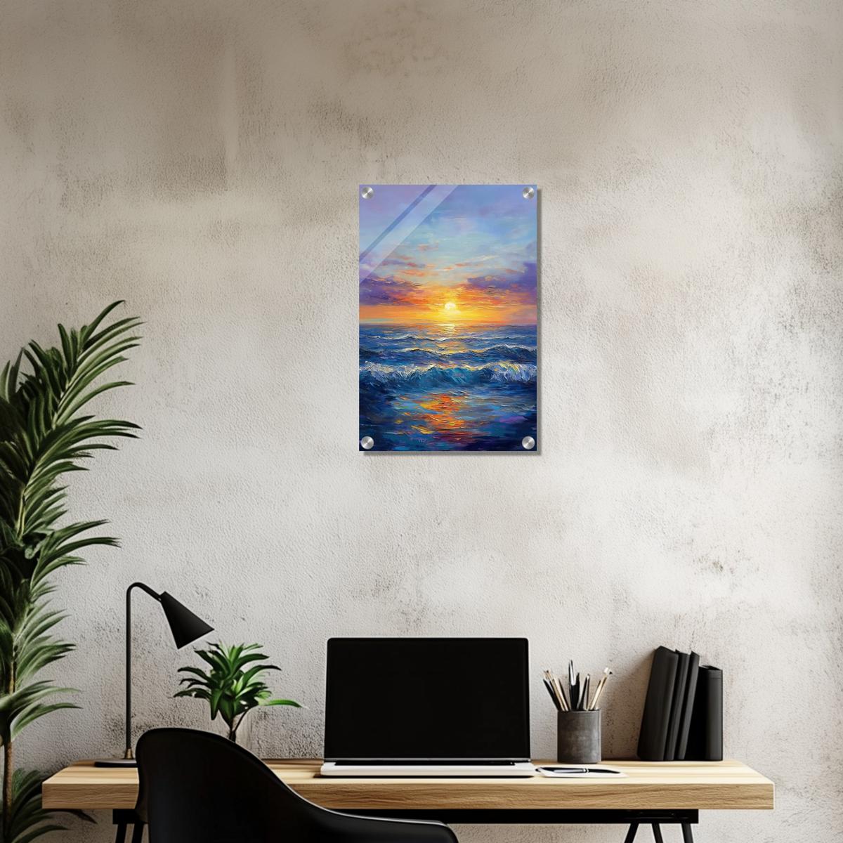 Ocean Horizon Glow | Acrylic Glass-MystBit Store