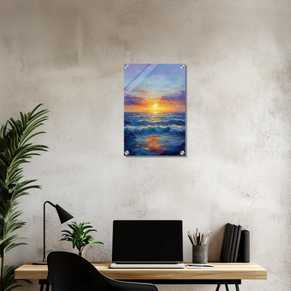 Ocean Horizon Glow | Acrylic Glass-MystBit Store