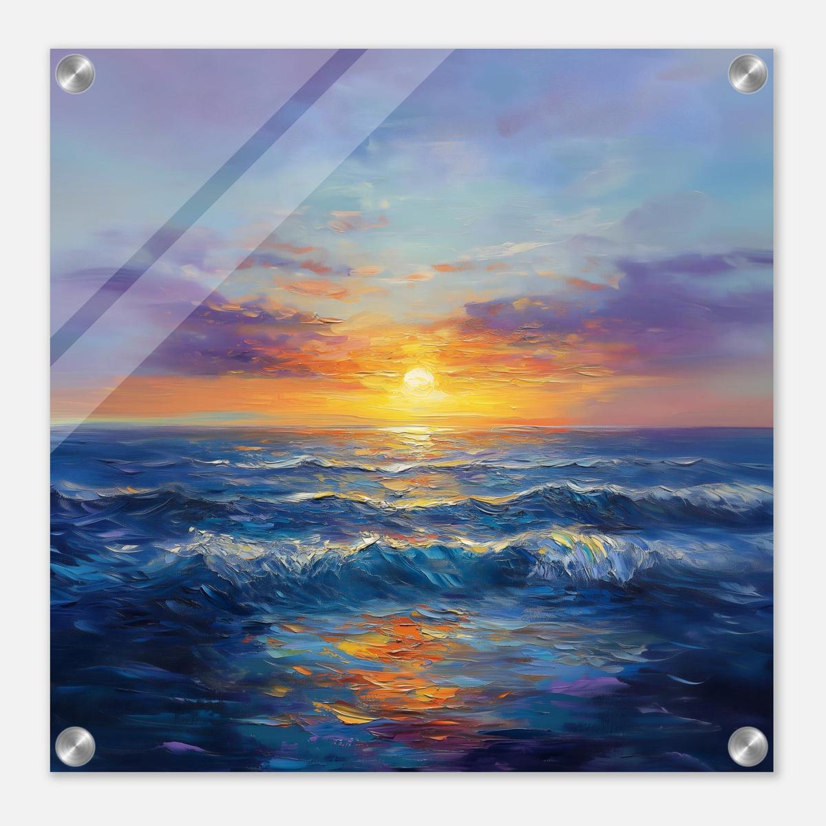 Ocean Horizon Glow | Acrylic Glass-MystBit Store