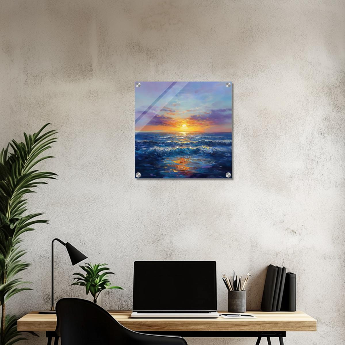 Ocean Horizon Glow | Acrylic Glass-MystBit Store