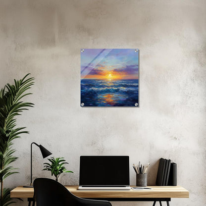 Ocean Horizon Glow | Acrylic Glass-MystBit Store